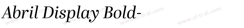 Abril Display Bold字体转换